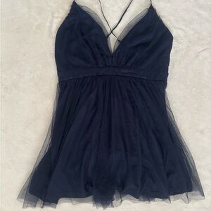 Midnight Blue Crossback Mini Dress